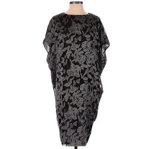 Ports 1961 black and gray sheer floral dress size 2